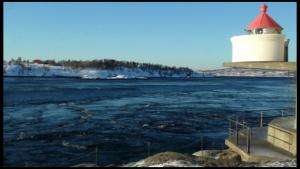 Saltstraumen churning, February 2011