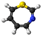 Ball-and-stick model of the 1,3-thiazepine molecule