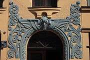 Cat House main entrance with Art Nouveau decorations