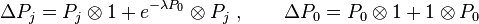 \Delta P_j =  P_j \otimes 1 +  e^{- \lambda P_0} \otimes P_j ~, \qquad \Delta P_0  = P_0 \otimes 1 + 1 \otimes P_0\,