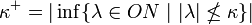 \kappa^+ = |\inf \{ \lambda \in ON \ |\ |\lambda| \nleq \kappa \}|