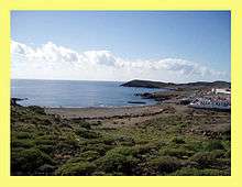 Picture of the beach and village of Abades