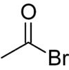 Structural formula of acetyl bromide