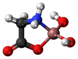 Ball-and-stick model of the aluminium glycinate complex