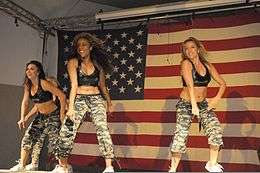 Arizona Cardinals Cheerleaders performing at Joint Base Balad, Iraq in 2010