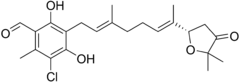 Structural formula of ascofuranone