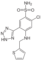 Structural formula of azosemide