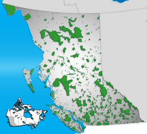 Map showing the location of Strathcona-Westmin Provincial Park