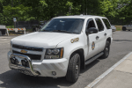 A white fire chief's car