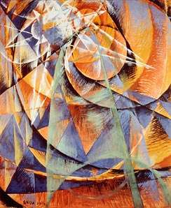 Mercury Passing Before the Sun (Mercurio transita davanti al sole; 1914), Giacomo Balla