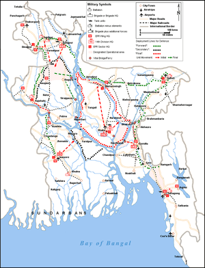 Military map of East Pakistan from the late 1960s