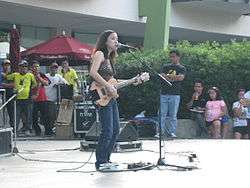 Barbie Almalbis performing at the Ayala Center Cebu's Eco Dash: The Bottle School Run