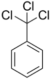 Skeletal formula of benzotrichloride