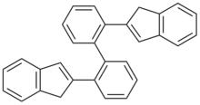 Skeletal formula of 2,2'-bis(2-indenyl) biphenyl
