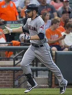 Brandon Moss with the Cleveland Indians in 2015