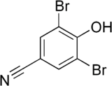 Skeletal formula of bromoxynil