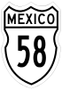 Federal Highway 58 shield