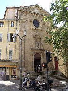 Facade of the Chapel of the Oblates in Aix-en-Provence