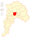 Map of the Catemu commune in the Valparaíso Region