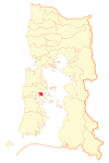 Location of the Commune of Curaco de Vélez in Los Lagos Region