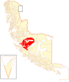 Location of the Río Verde commune in Magallanes Region