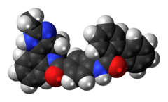 Space-filling model of conivaptan