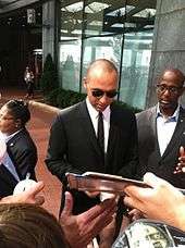 Jeter signing autographs.