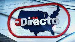 The title screen logo for Directo USA