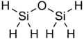 Structural formula of disiloxane with explicit hydrogens