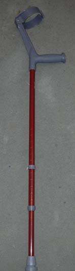 a length adjustable forearm crutch with handgrip and forearm support