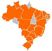 H1N1 Brazil Map by Community Outbreaks