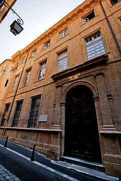 Hôtel de Grimaldi-Régusse in Aix-en-Provence, whose facade he designed