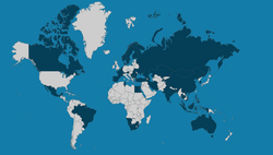 Map of member and associate nations