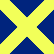 A yellow x shaped cross on a blue background formed the flag of the Stewart of Appin's regiment