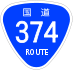 National Route 374 shield