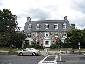 The front entrance of the Jones Library facing Amity Street.