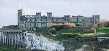 Kingsgate Castle, showing long building of current flats.