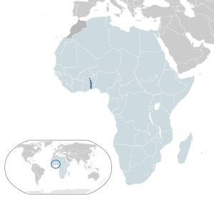 Location of  Togo  (dark blue)– in Africa  (light blue & dark grey)– in the African Union  (light blue)