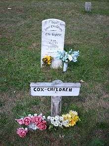 Grave site in Mount Union Cemetery.