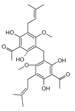 Chemical structure of mallotojaponin C