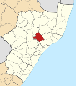 Location in KwaZulu-Natal