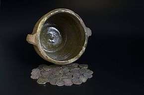 A selection of the hoard's coins now in the Yorkshire Museum