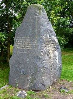 Memorial stone at Skæring Hede