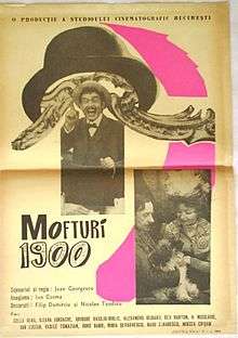 The picture of the poster of the 1964 Romanian film, Mofturi 1900