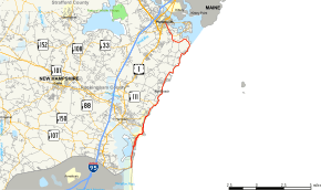 Map of New Hampshire Route 1A