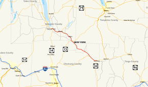 Map of New York State Route 224