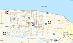 Map of New York State Route 387