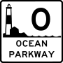 Ocean Parkway marker