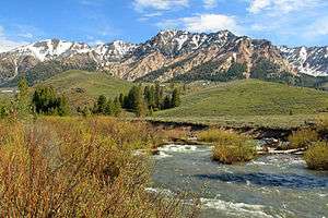 The Big Wood River below Boulder Mountains