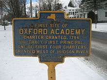 Oxford Academy, NY.